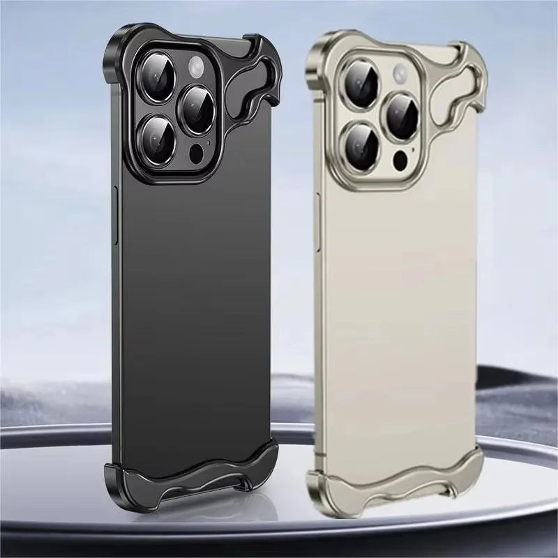 Luxury Metal iPhone Case with Lens Protector