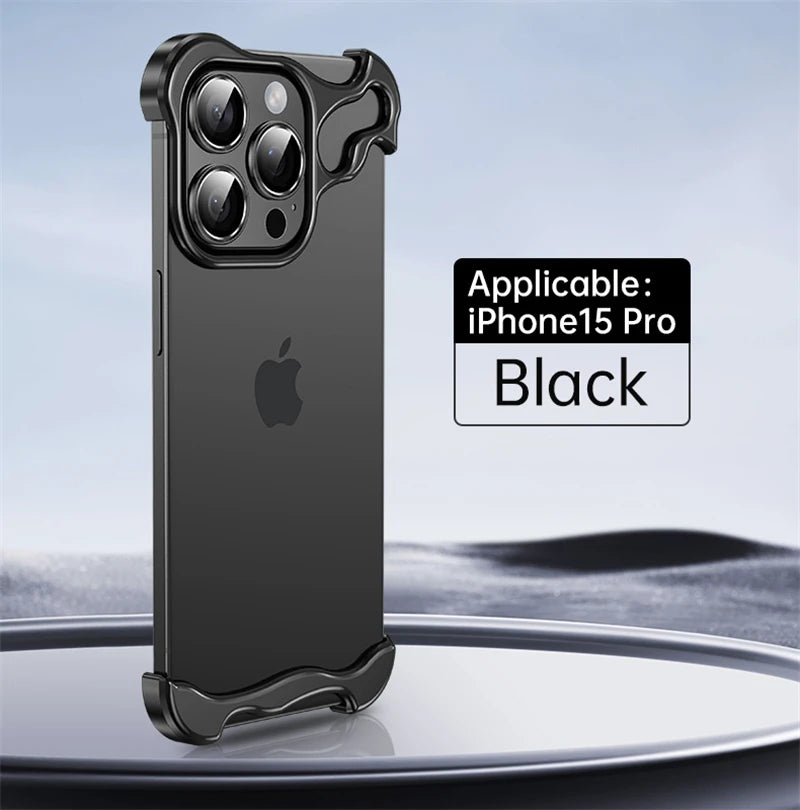 Luxury Metal iPhone Case with Lens Protector