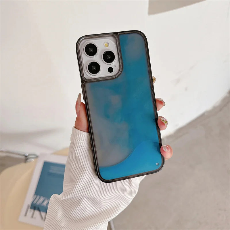 Glow in Dark Liquid Glitter iPhone Case