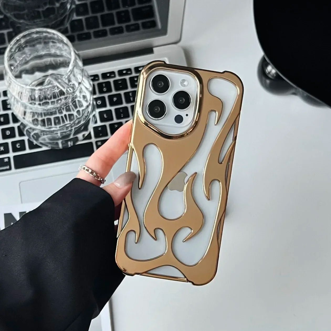 Hollow Flame Shockproof iPhone Case Cover
