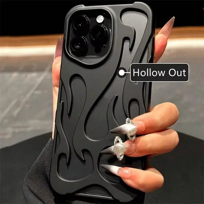Hollow Flame Shockproof iPhone Case Cover