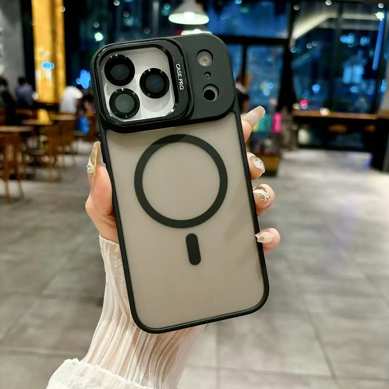 Luxury MagSafe iPhone 17 Case – Shockproof Wireless Charging with Lens Bracket
