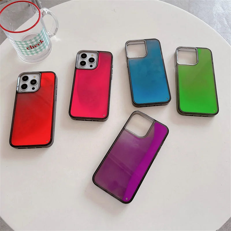 Glow in Dark Liquid Glitter iPhone Case