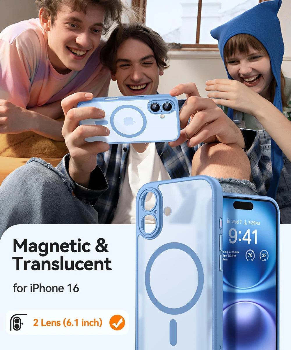 Protective Matte Magnetic iPhone Armor Case