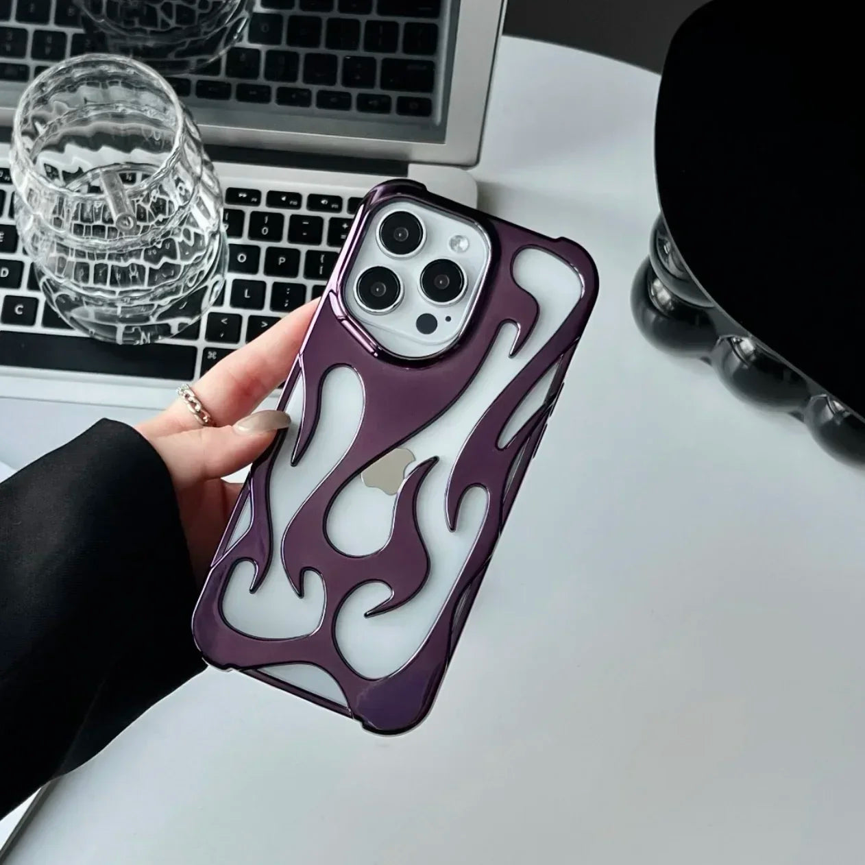 Hollow Flame Shockproof iPhone Case Cover