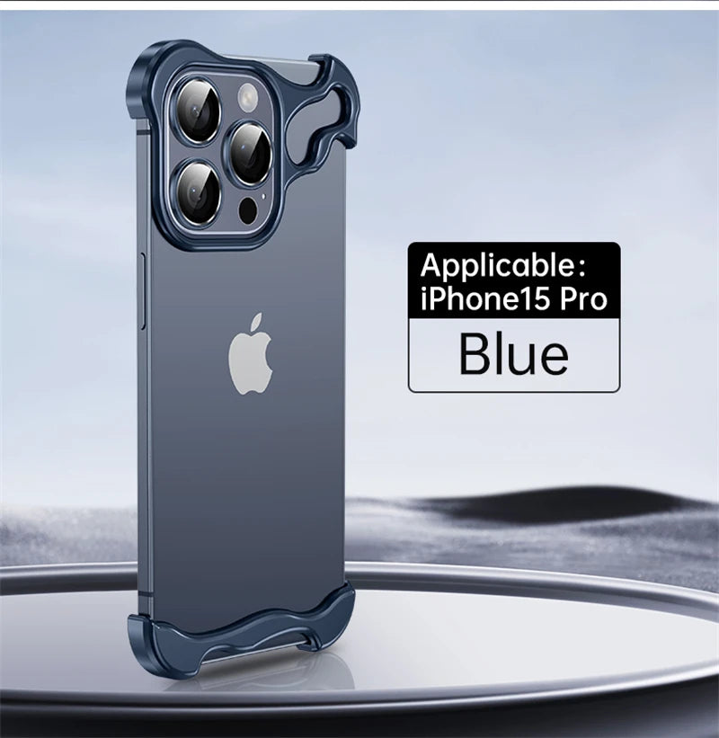 Luxury Metal iPhone Case with Lens Protector