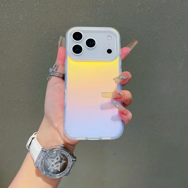 New iPhone 17 Pro Max Case – Laser Color-Changing Matte Gradient MagSafe Cover