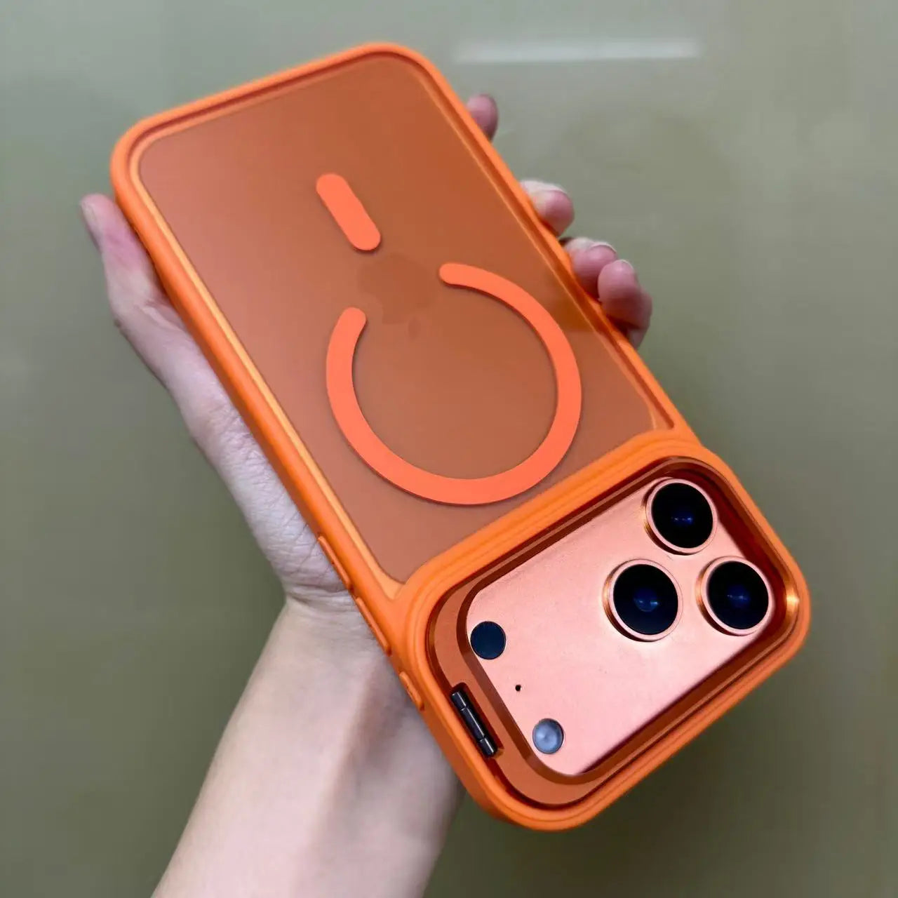 New Frosted Matte MagSafe iPhone 17 Case – Translucent Cover with Metal Bracket