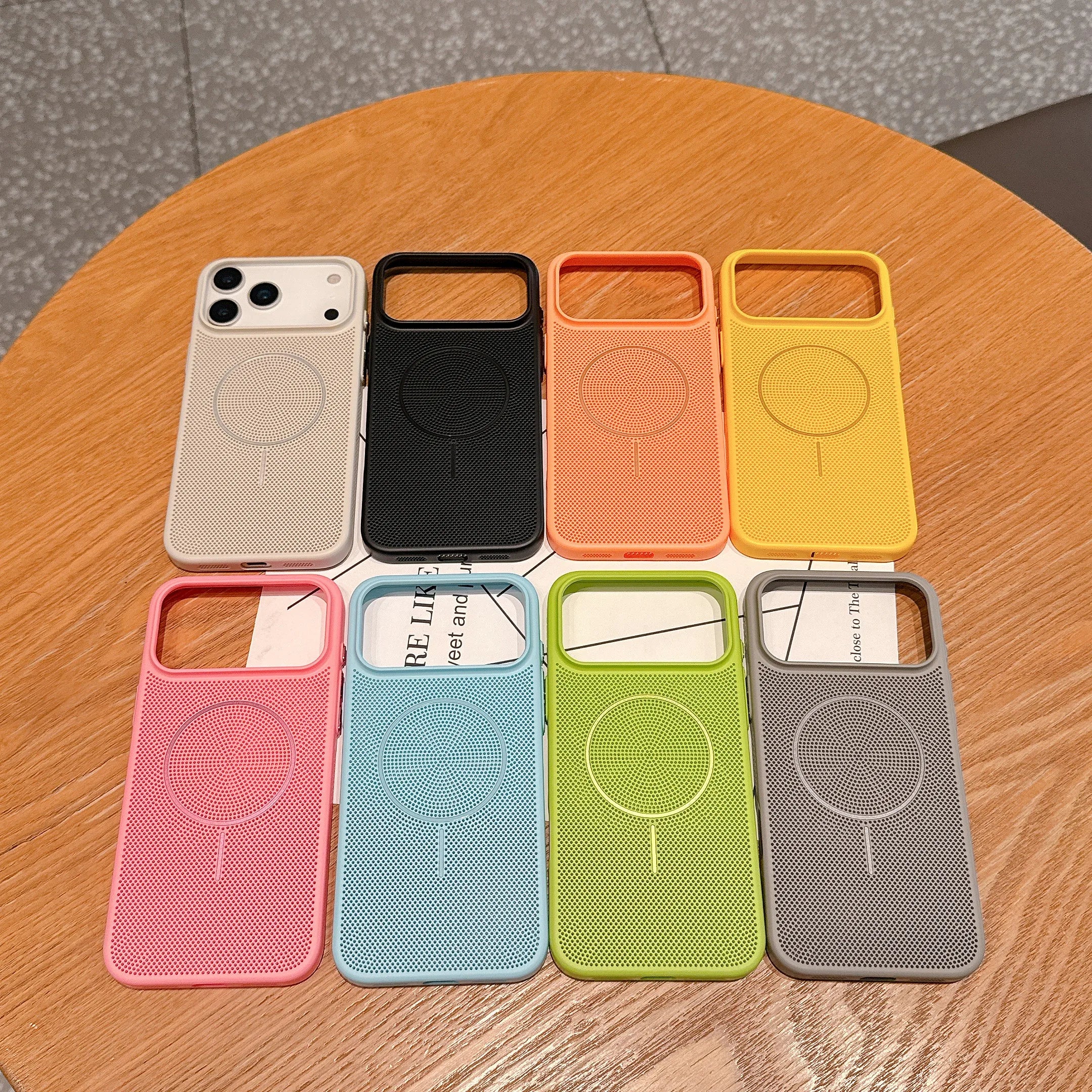 Cooling Mesh MagSafe iPhone Case – Heat Dissipation Wireless Charging Cover