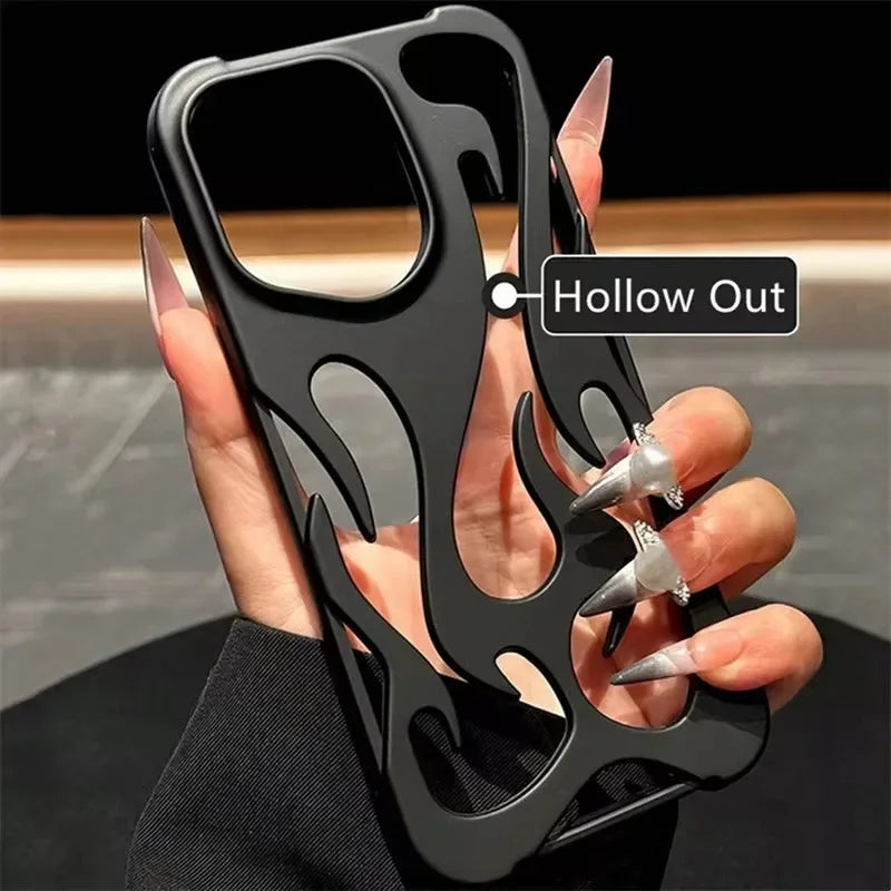 Hollow Flame Shockproof iPhone Case Cover
