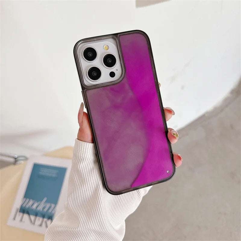 Glow in Dark Liquid Glitter iPhone Case