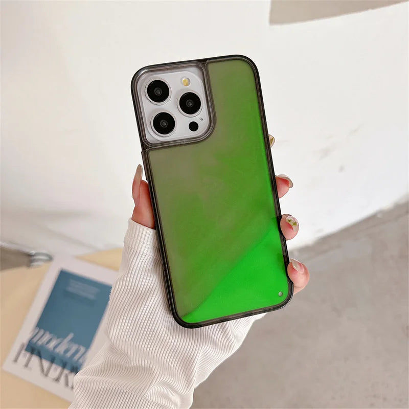 Glow in Dark Liquid Glitter iPhone Case