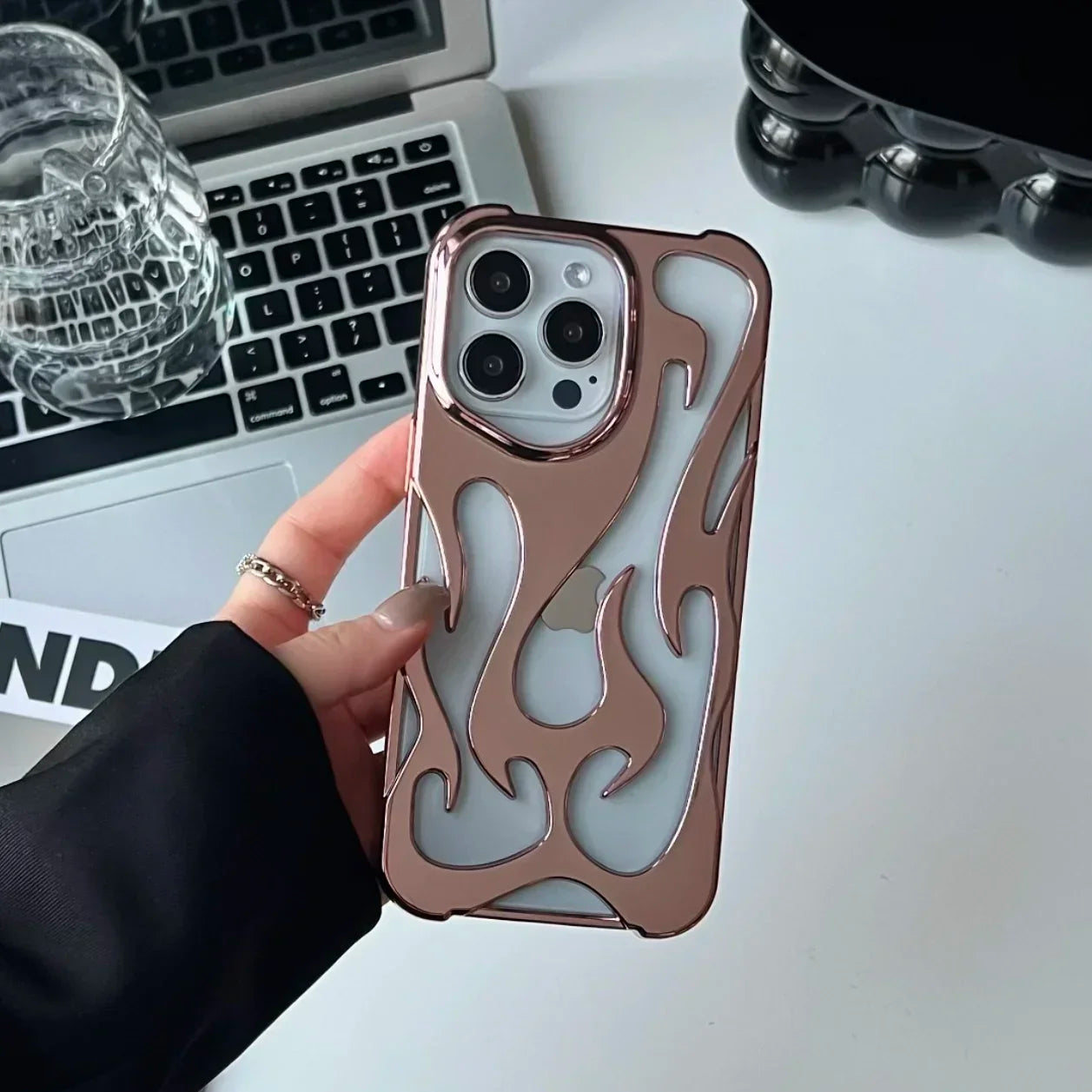 Hollow Flame Shockproof iPhone Case Cover