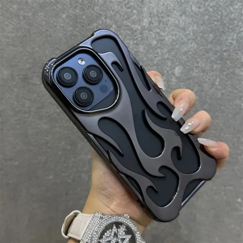 Hollow Flame Shockproof iPhone Case Cover