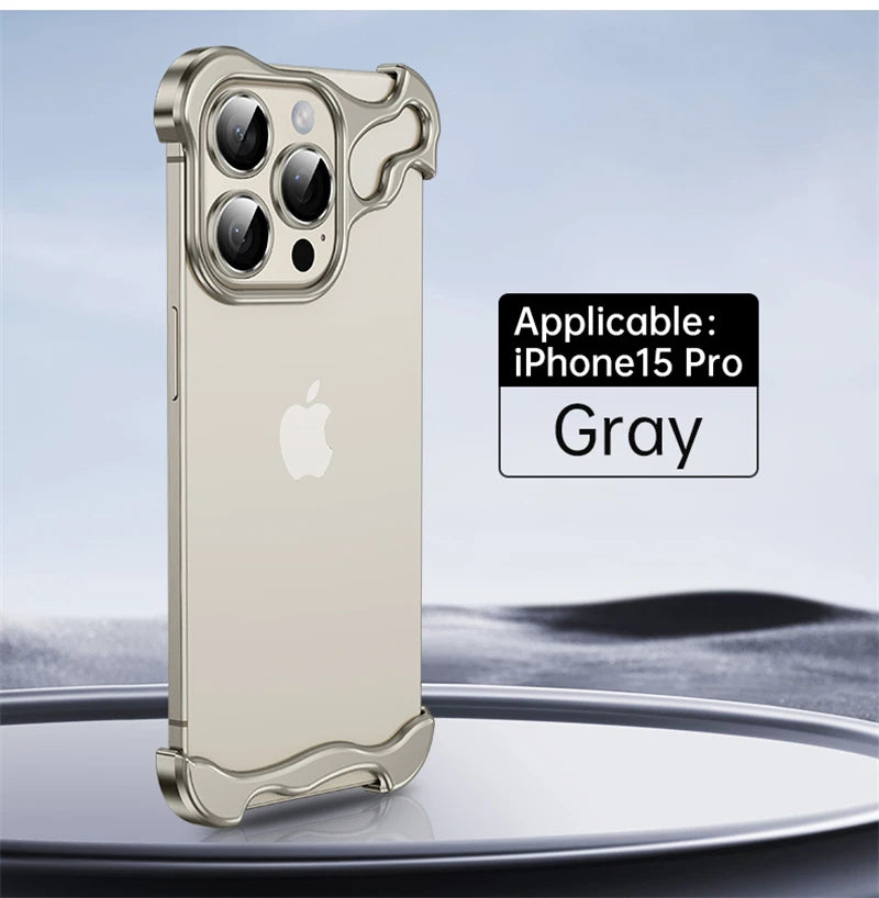 Luxury Metal iPhone Case with Lens Protector