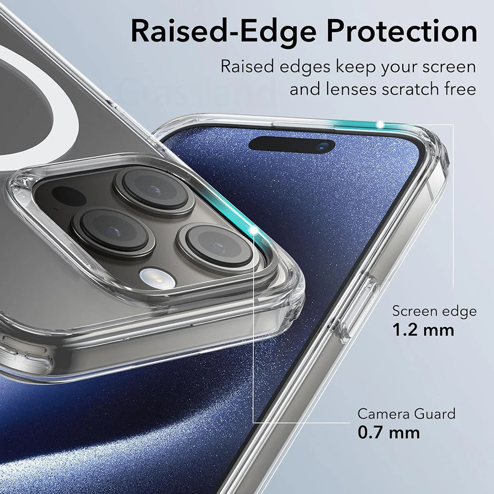 Clear Magnetic MagSafe Case for iPhone – Luxury Wireless Charging Cover