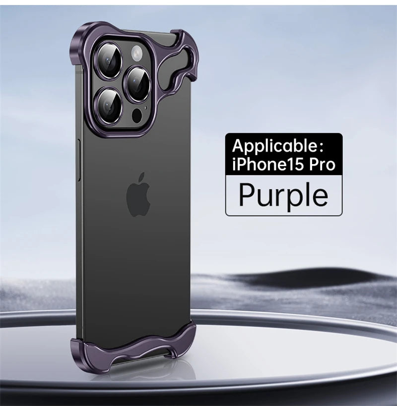 Luxury Metal iPhone Case with Lens Protector