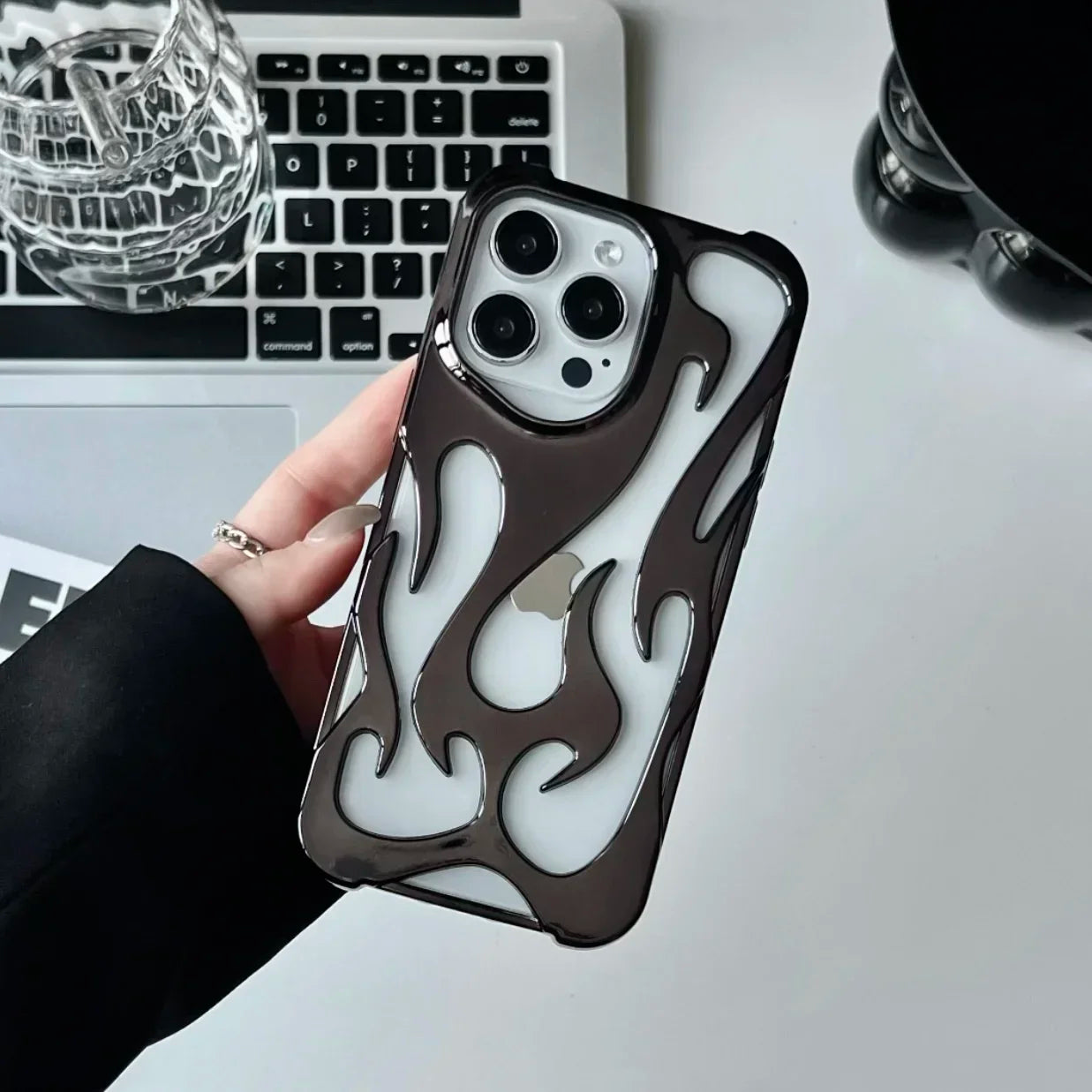 Hollow Flame Shockproof iPhone Case Cover