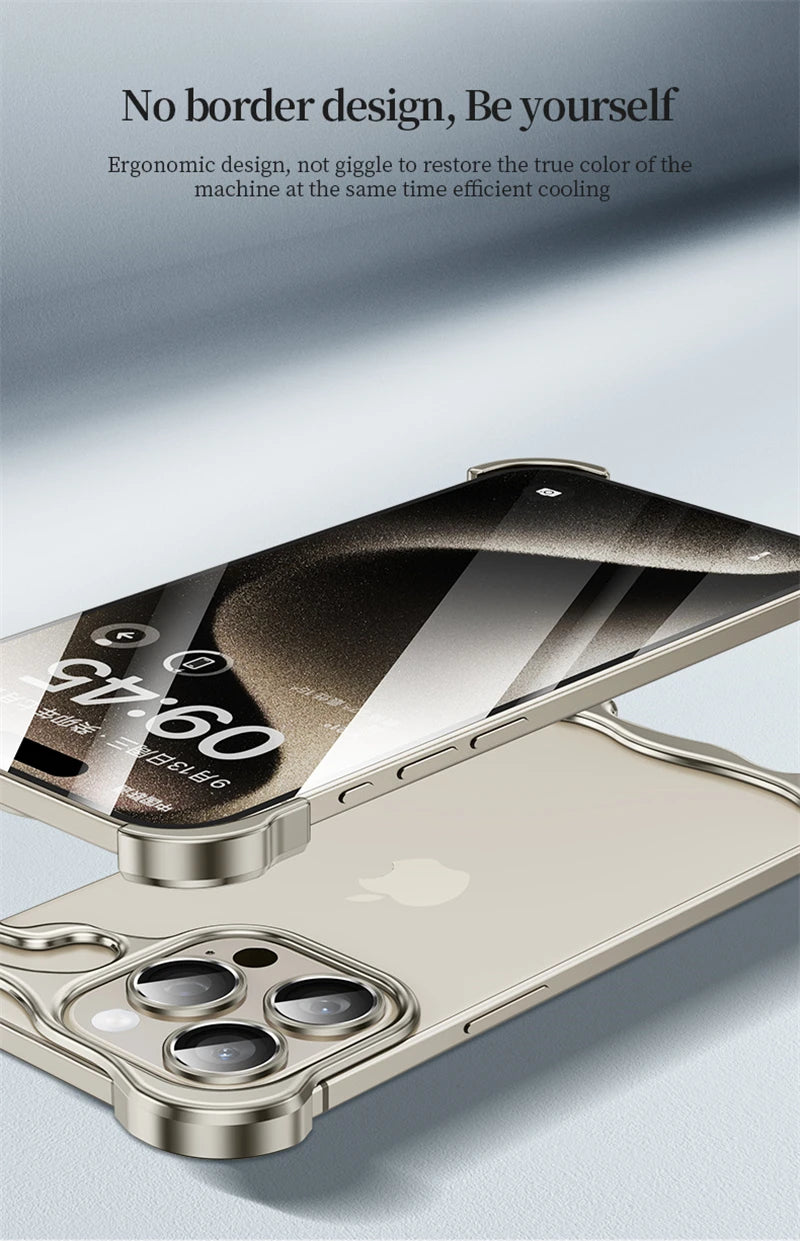 Luxury Metal iPhone Case with Lens Protector
