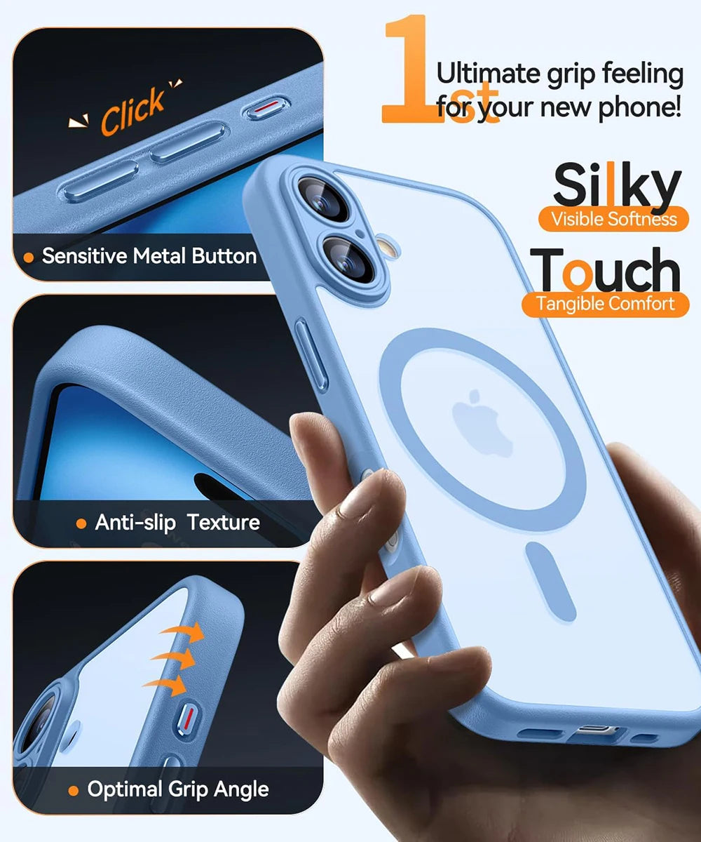 Protective Matte Magnetic iPhone Armor Case