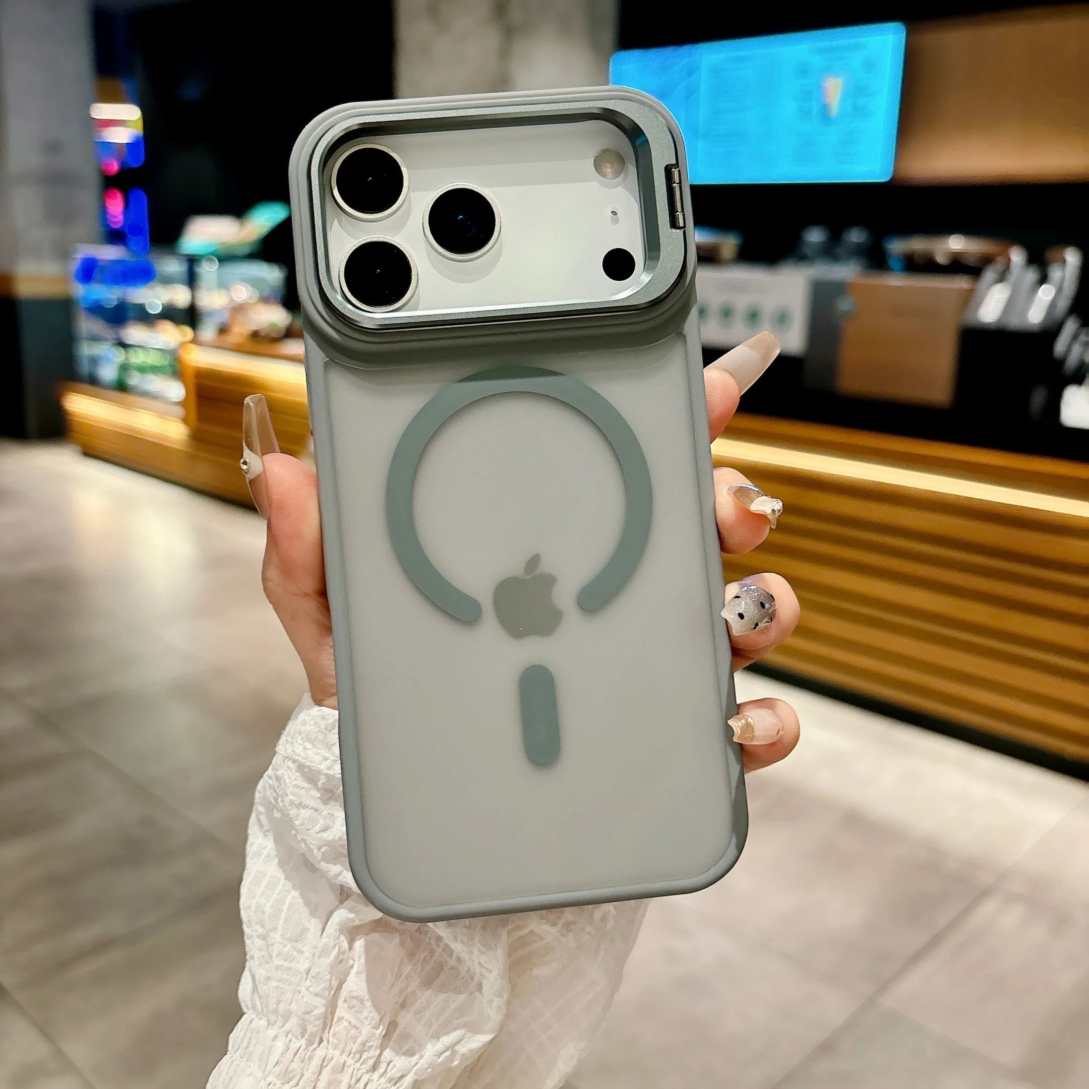 New Frosted Matte MagSafe iPhone 17 Case – Translucent Cover with Metal Bracket