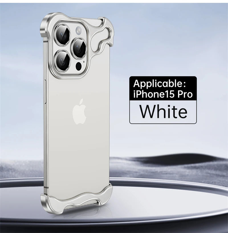Luxury Metal iPhone Case with Lens Protector