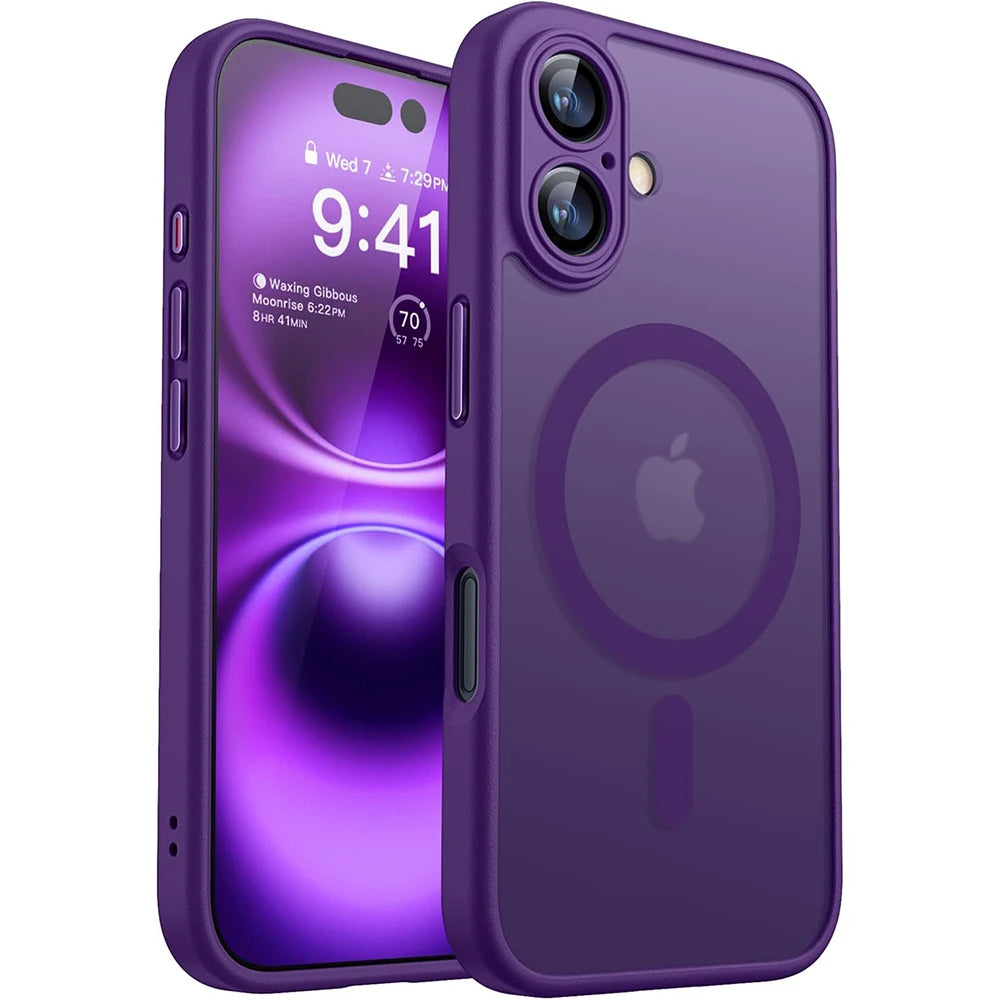 Protective Matte Magnetic iPhone Armor Case