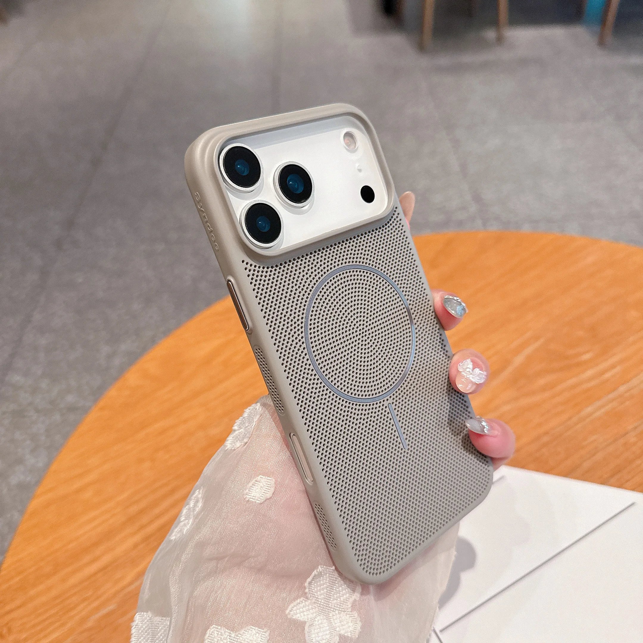 Cooling Mesh MagSafe iPhone Case – Heat Dissipation Wireless Charging Cover