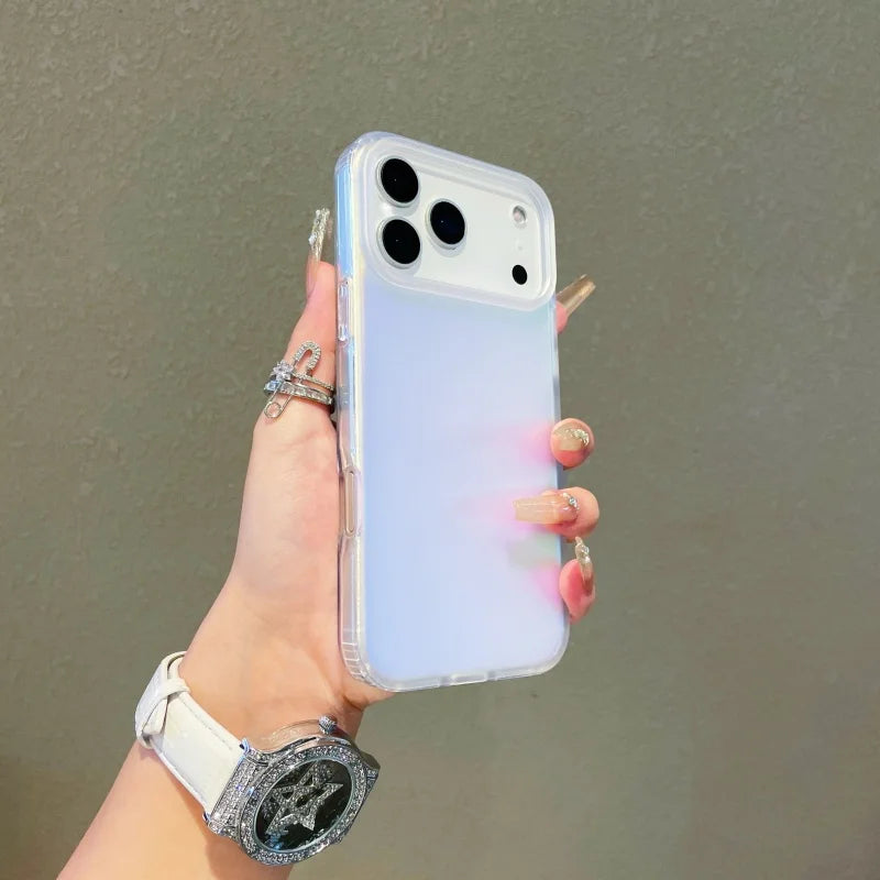 New iPhone 17 Pro Max Case – Laser Color-Changing Matte Gradient MagSafe Cover