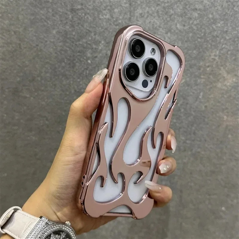 Hollow Flame Shockproof iPhone Case Cover