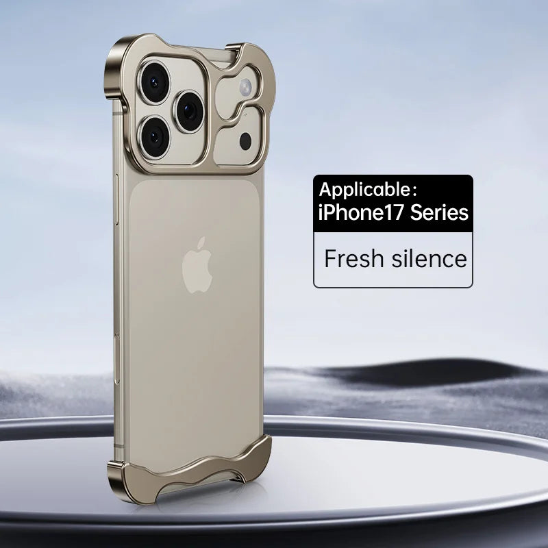 Luxury Metal iPhone Case with Lens Protector