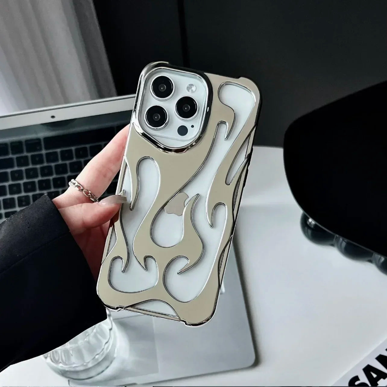 Hollow Flame Shockproof iPhone Case Cover